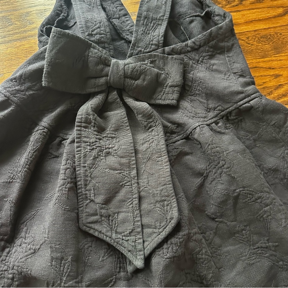 Free People Elegant Black Bow-Back Mini cocktail Dress - Picture 6 of 16